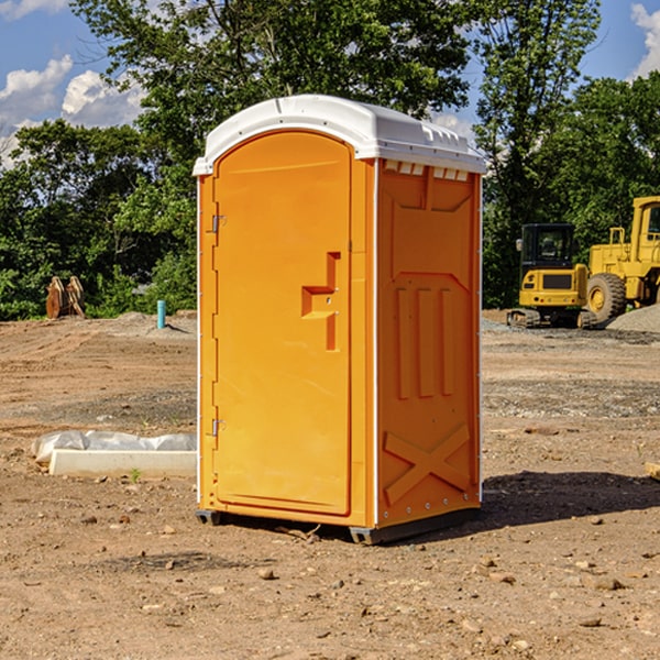 how often are the porta potties cleaned and serviced during a rental period in Titusville